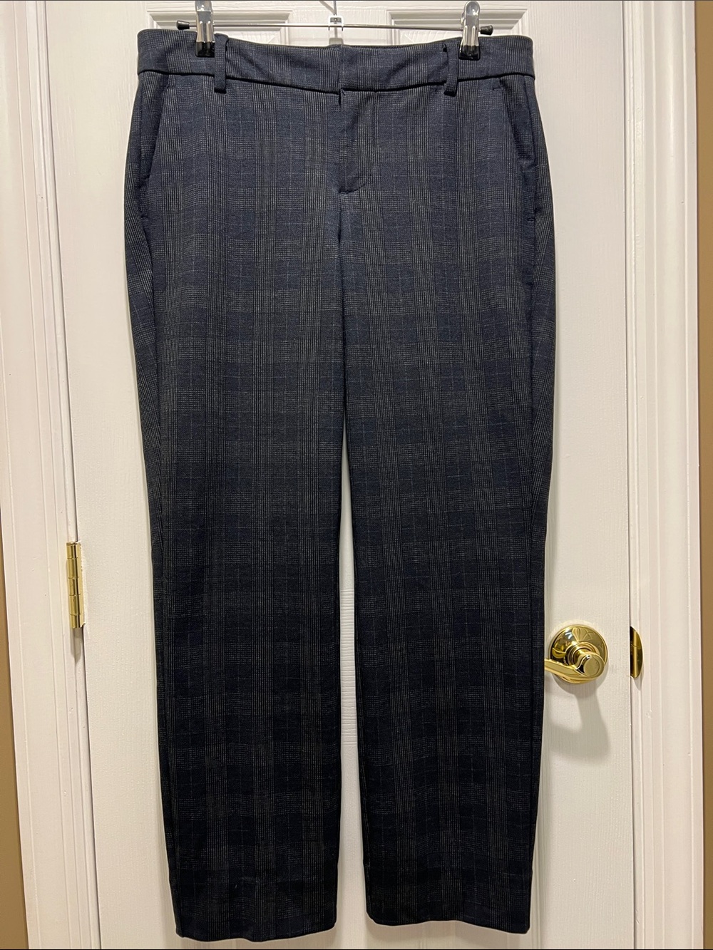 Liverpool Los Angeles Kelsey Trouser Pants - Navy & Gray Glen Plaid 6/28